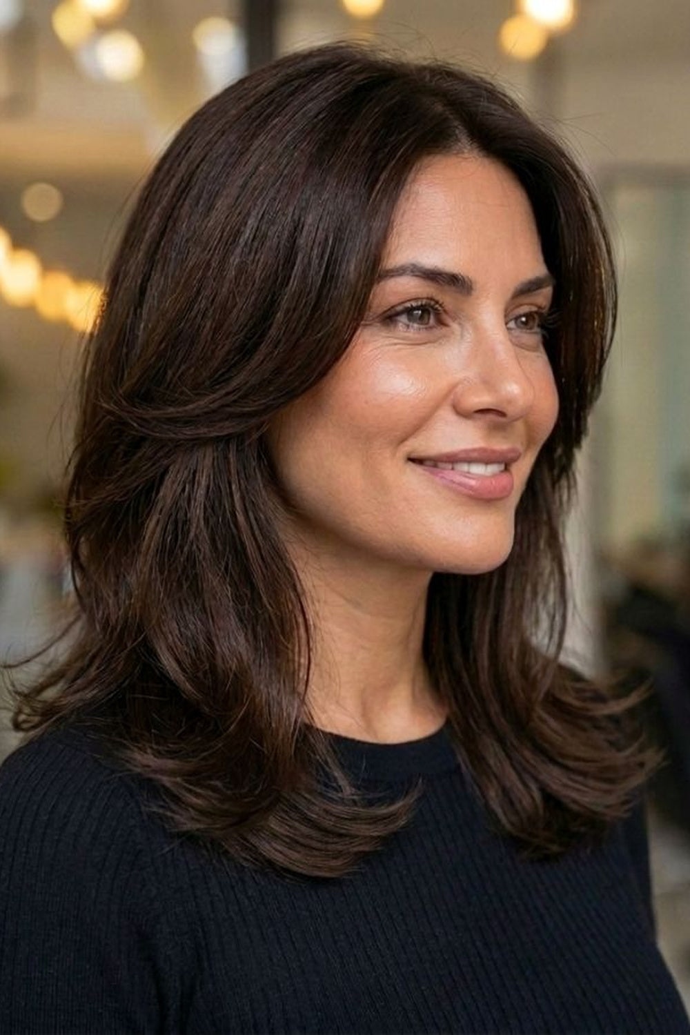 Dark Brown silk top hair topper
